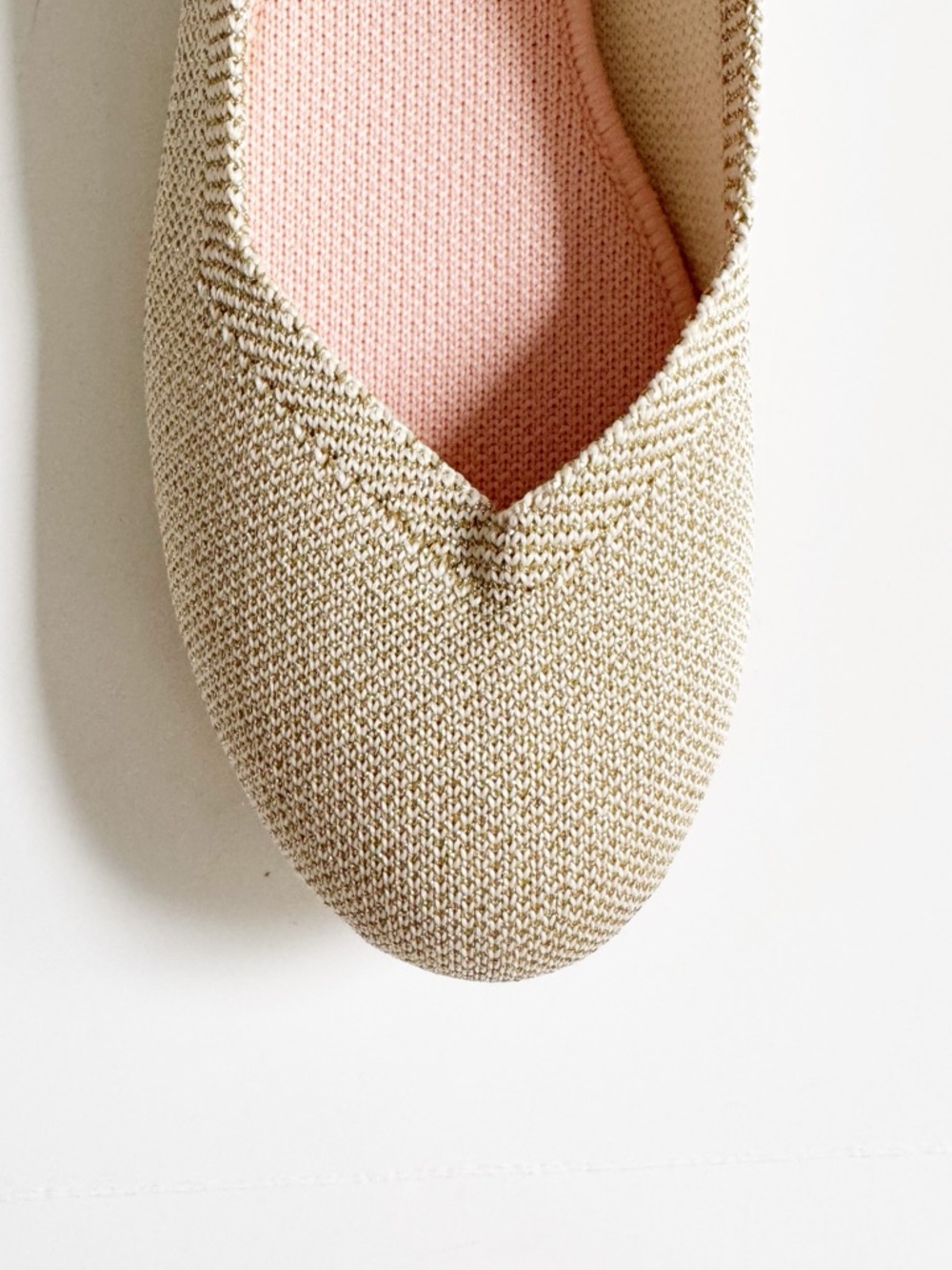 Rothys The Flat Light Gold Metallic Round Toe | 6.5 - Picture 8 of 13